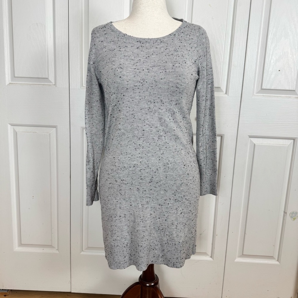 LOFT Gray Long Sleeve Dress